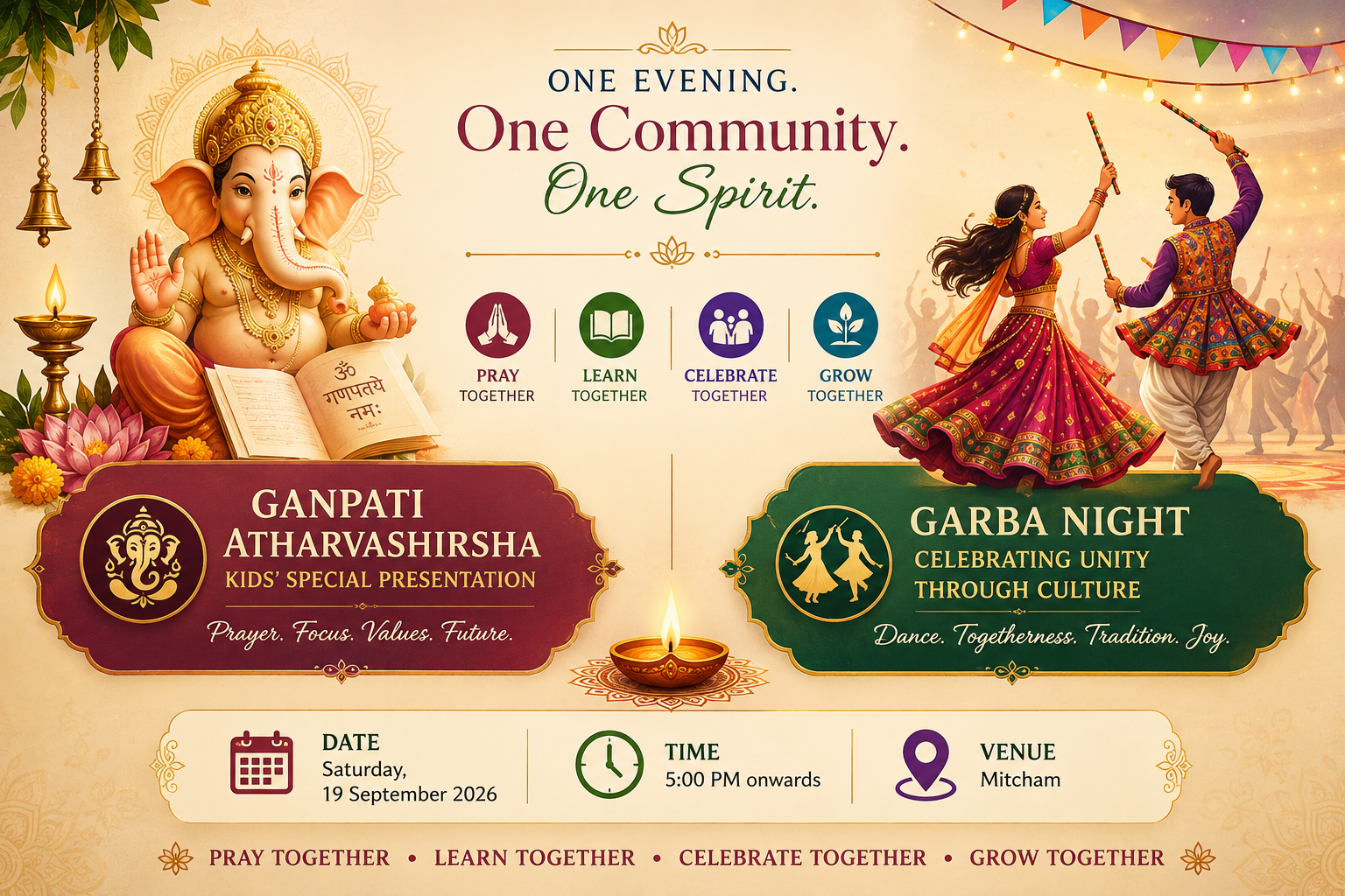 Events Calendar 2026 ganpatiatharvashirsha garbanight